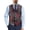 Red Spider Web Decoration, variant on Psesaysky Bat Wavy Pattern Men's Suit Vest for Wedding Business, Button Dress Waistcoat Slim Woven Fabric Casual Waistcoat Vest