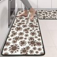 thumbnail image 2 of Kitchen Rugs Sets Of 2,White Brown Sunflower Pattern Anti Fatigue Kitchen Mat Rugs Non Slip Washable,Decorative Kitchen Floor Mats for Kitchen,Sink,Laundry,17"x47"+17"x47", 2 of 5