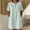 Mint Green, variant on QUNYINEY Striped Womens Summer Casual Dresses Short Sleeve Midi T-Shirt Dress Loose Fit Crew Neck Button with Pockets Dresses