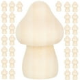 thumbnail image 3 of FENGGUIQU Unpainted Wood Mushroom Models 120Pcs for Creative Table Adornment, 3 of 6