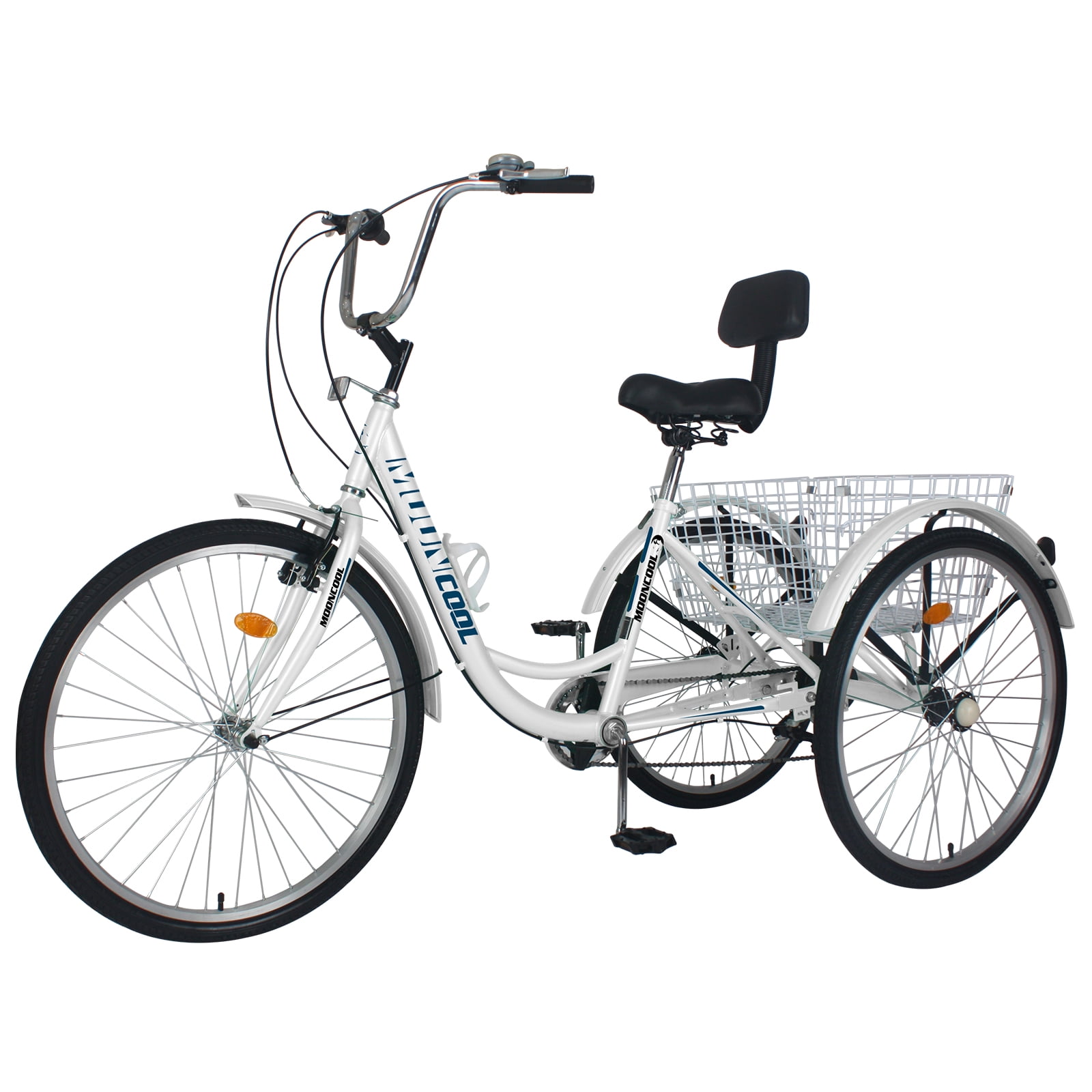 Adult Tricycle 20/24/26inch 7 Speed 3Wheel Bike Cruiser Trike w/Shopping Basket 