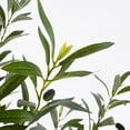 thumbnail image 4 of Artificial Olive Tree, 4ft Tall Fake Olive Leaves Plant with Basket, Indoor Outdoor Faux Olive Topiary Silk Tree for Home Livingroom Office Décor, 4 of 6