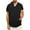 Black, variant on Chiccall Mens Short Sleeve Hoodie Solid Casual Summer Sweatshirts with Pocket Black