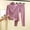 Purple, variant on Dgankt Lounge Sets for Women Fashion and Winter Rong Half High Collar Long Sleeved Pants Warm Suit,Size M-2XL