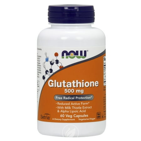 Now Foods - Glutathione, 500 mg, 60 Vcaps, Pack of