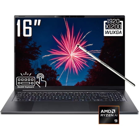 Acer Swift Go 16 AI Laptop, 16" 1920 x 1200 WUXGA 120Hz IPS LCD Touchscreen, AMD Ryzen AI 9 465, Stylus Pen, Backlit Keyboard, Wi-Fi 7, Windows 11 Home (32GB DDR5 RAM + 1TB SSD)