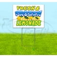 thumbnail image 1 of Fresh & Frozen Lemonade (18" x 24") Yard Sign, Includes Metal Step Stake, 1 of 6