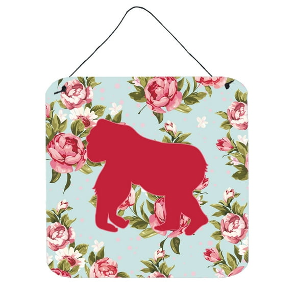 Gorilla Shabby Chic Blue Roses Wall or Door Hanging Prints, Blue