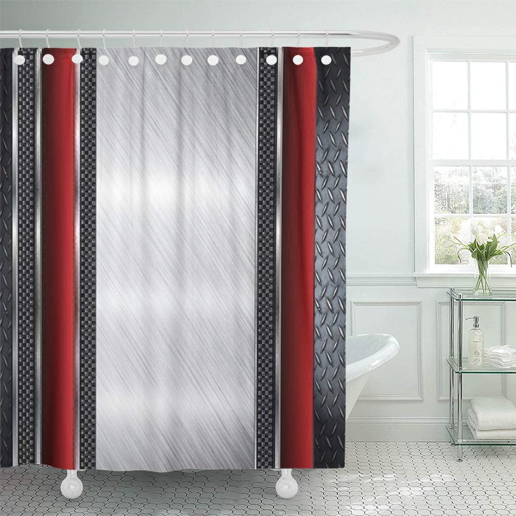 New Custom Ferrari Red Car Carbon Automotive Waterproof Shower Curtain 60''x72'' 