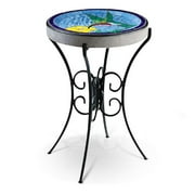 Tiffany-Style Birdbath With Stand
