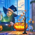 thumbnail image 4 of Decoración De Árbol De Abedul Blanco, Luz De Hoja De Arce, 24 Luces Led Cálidas, Lámpara De Pie Ambiental Alimentada Por Batería Usb Para Fiesta En Casa De Halloween Yuarrent HA027092-02, 4 of 6