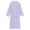 thumbnail image 2 of Defitshape Men's Waffle Robe Kimono Spa Bathrobe Short Soft Knee Length Lightweight Light with Pockets Bath Robe Shower Pool Summer House Lounge Sleepwear Thin 3/4 Sleeve Purple Medium-Large, 2 of 2