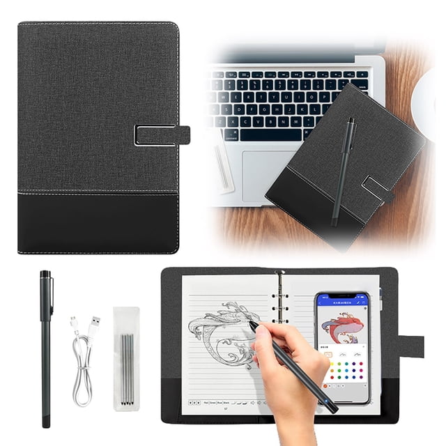 Functional Notepad For Writing On The Same Screen Smart Notebook Intelligent Synchronization Pen And Notebook Suitable For School Work And Projects 1ml Stationery Pens Set Rhinestones for