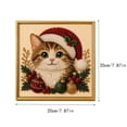 thumbnail image 2 of ARVELLIA DIY Christmas Pearl Painting Kit with Frame, Cute Orange Cat with Santa Hat Holiday Portrait Beaded Art Craft Set for Adults and Beginners, Handmade Wall Decor Gift (7.8x7.8in), 2 of 5