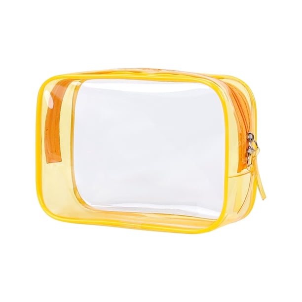 Bolsa de maquillaje, neceser, neceser grande para mujer, transparente, de gran capacidad, para viaje, neceser de plástico con cremallera.