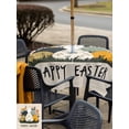 thumbnail image 4 of Easter Eggs Outdoor Tablecloth - 54x54 Inch Square Dining Table Cover, Rabbit Spring Botanical Wildflowers Bunny Beige Waterproof Outdoor Table Cloth with Umbrella Hole & Zipper for Picnic/Patio, 4 of 7