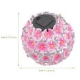 thumbnail image 2 of Solar Light Lights Hydrangea Garden Hanging Lamp Led Powered Outdoor Flower Yard Walkway Lawn Pathway Ball Metal Balls, 2 of 6