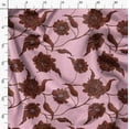thumbnail image 3 of Soimoi Pure Silk Brown Fabric By the Yard - 42 Inch Wide -Florals Print Fabric - Elegant and Timeless Patterns for Fashion and Home Decor Printed Fabric, 3 of 6