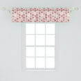 thumbnail image 2 of Ambesonne Crazy Art Window Valance, Random Scattered Polka Dots in Various Sizes as Hexagon Silhouettes, Curtain Valance for Kitchen Bedroom Decor with Rod Pocket, 54" X 12", Raspberry and Eggshell, 2 of 3
