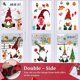 thumbnail image 3 of Moyic 8 hojas de pegatinas de Navidad para ventana, copos de nieve, pegatinas de Papá Noel, calcomanías de cristal de Navidad, decoraciones Kits de decoración para fiestas, 3 of 6