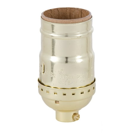

B&P Lamp® Full Keyless medium base E26 socket Brite Gilt finish NO UNO with set screw