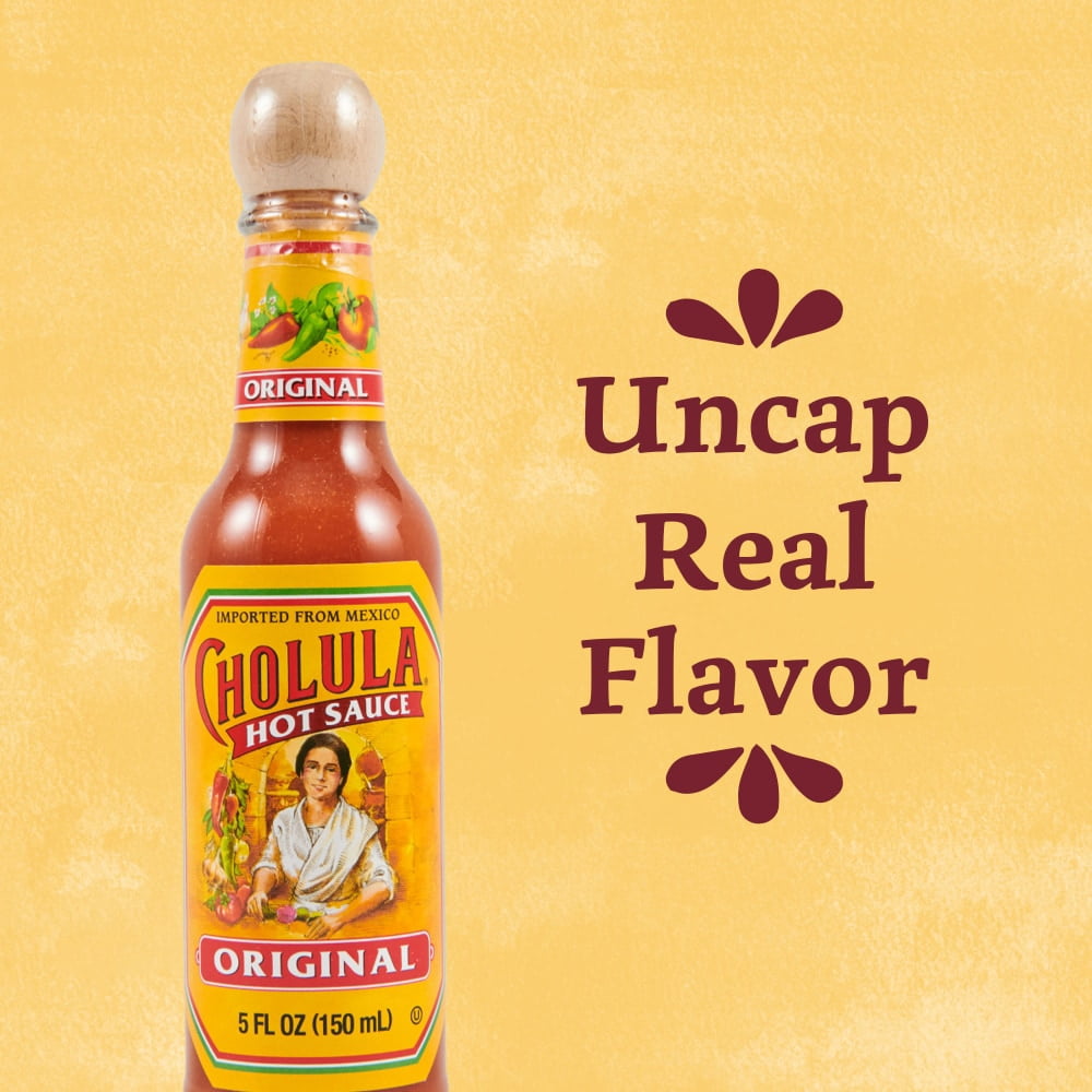Pack of 4 Cholula Original Hot Sauce, 5 fl oz (packaging may vary)