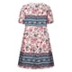 thumbnail image 5 of Vestidos de encaje con estampado floral de manga corta de verano para mujer Fridja  yut6642, 5 of 8