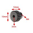 thumbnail image 5 of Motor Gear Pinion Gear for 104001 1/10 RC Car Upgrade Parts Accessories, 5 of 5
