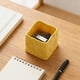 thumbnail image 5 of Organizador de escritorio para tarros de queso de cerámica - Portaplumas de queso amarillo mono, brocha de maquillaje y recipiente cosmético, decoración cerámica de escritorio de 8 cm cuadrados, 5 of 6