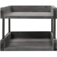 thumbnail image 6 of MyGift 2-Tier Rustic Gray Wood Office Desktop Document Organizer, 6 of 6