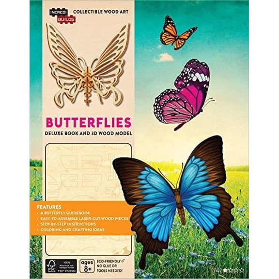 Incredibuilds: IncrediBuilds: Butterflies Deluxe Book and Model Set (Hardcover)