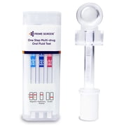 Prime Screen - [1 Pack] - 12 Panel Oral Saliva Oral Fluid Drug Test, E&I Exempt - Workplace Employment & Insurance Test (THC-Marijuana,AMP,BAR BUP, BZO, COC, MDMA, MET, MTD, OPI, OXY, PCP)O-6126