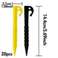thumbnail image 2 of Plastic Durable Camping Peg, with Spiral Design Heavy Duty for Fixing Tent Tarps Yellow Black(20 PCS), 2 of 5