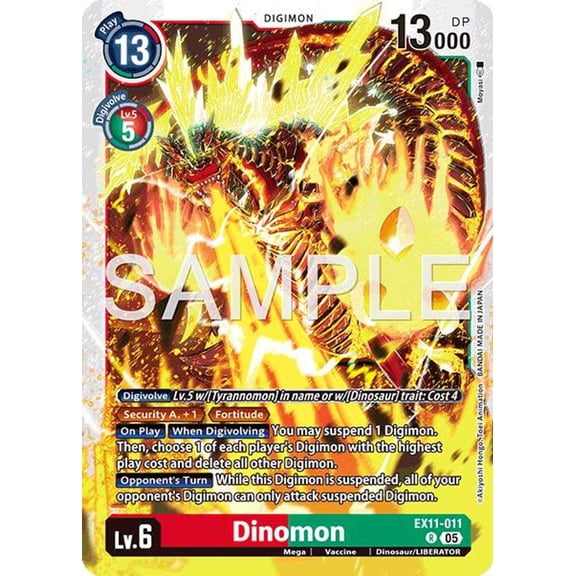 Digimon Dawn of Liberator Rare Dinomon EX11-011