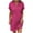 Watermelon Red, variant on Patlollav Womens Plus Size Dresses Ladies Casual Round-Neck Summer Short Sleeve Dress