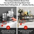 thumbnail image 3 of CMGB Toilet Shelf, 1 Layer Bathroom Organizer, Black Metal Storage, 3 of 10