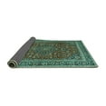 thumbnail image 2 of Ahgly Company Indoor Square Persian Turquoise Blue Traditional Area Rugs, 6' Square, 2 of 4