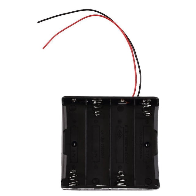 Soporte de caja de caja de almacenamiento de batería de plástico para 4 X 18650 3.7v con cables