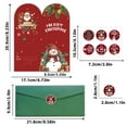 thumbnail image 3 of 6pcs Christmas Gift Card Money Holders with Envelopes 3.4" x 8.2" 6 Festive Designs Holiday Cash Check Holder Party Favors Red, 3 of 6