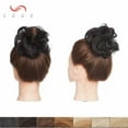 thumbnail image 2 of SEGO Messy Human Hair Bun Extensions Straight/Curly Fake Hair Bun Hairpiece for Updo Style Chignon for Women Donut Ponytail, 2 of 6