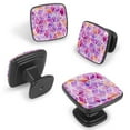 thumbnail image 2 of 4 Pcs Cabinet Handle Drawer Pulls Geometric Pink Knobs with Screws Square Furniture Office Cabinet Knob Decoration, 2 of 7