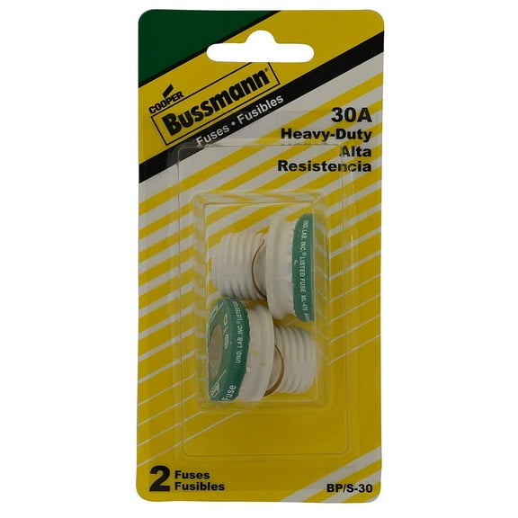 Bussman BP/S-30 30 Amp Dual-Element Time-Delay Rejection Base Fuse 2 Count