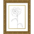 thumbnail image 1 of Artographie Studio 14x18 Gold Ornate Wood Framed with Double Matting Museum Art Print Titled - Peony Lines, 1 of 4