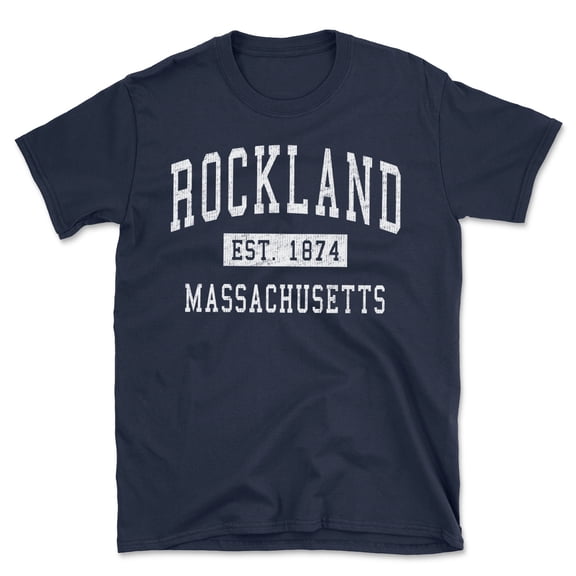 Rockland Massachusetts Classic Established Men's Cotton T-Shirt