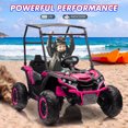 thumbnail image 2 of M optimized 24V Ride On UTV with Sun Shade, 2 Seater Electric Truck, 4WD Electric Car Toy with Remote Control, LED Lights, 4 Shock Absorbersm, One Click Start, Music Player, 2 of 7