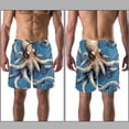 thumbnail image 3 of luoweisi Men's Beach Shorts Quick Dry Swim Trunks with Mesh Lining Octopus L, 3 of 5