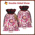thumbnail image 2 of Rocae Cute Girl Print Christmas Drawstring Linen Gift Bag with Drawstrings Treat Bag Goody Present Bags for Christmas Party Favor, 2 of 8