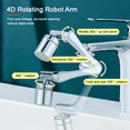 thumbnail image 4 of 1pc Metal Universal 1440 ° Rotary Faucet, Mechanical Arm, Universal Faucet, Wash Basin, Kitchen, Bathroom, Rotatable Water Outlet, Extension Device, Anti Splash Device, 4 of 8