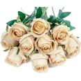 thumbnail image 3 of 10pcs Artificial Rose Flowers Long Stem Fake Silk Roses for DIY Wedding Bouquet Table Centerpiece Home Decor (Light Pink), 3 of 5