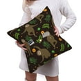 thumbnail image 6 of Bingfone Sloth Doing Yoga Linen Throw Pillow Covers Cushion Case Pocket Button Vintage Farmhouse Pillowcase for Sofa Couch Bed 20"x20", 6 of 9